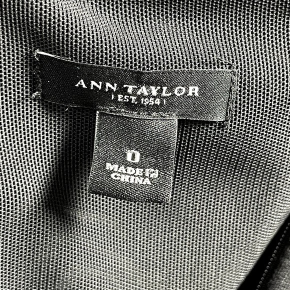 Ann Taylor Strapless Lined Satin Finish Black Cocktail Dress LBD Size 0 - Picture 6 of 9